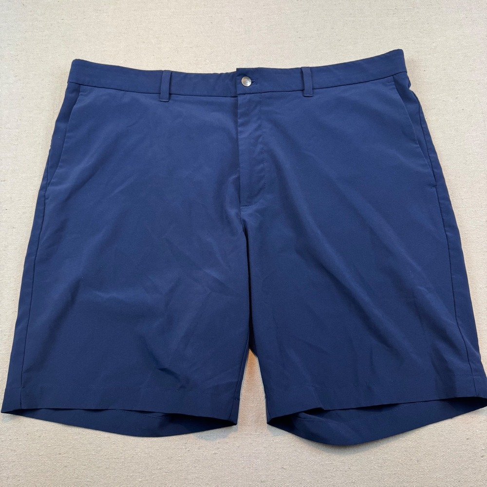 Callaway Mens Navy Blue Performance Golf Shorts Size 38 Flat Front Stretch